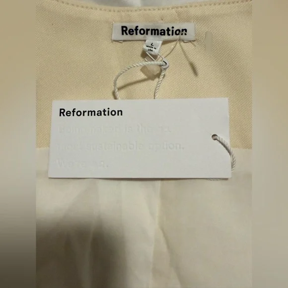 NWT - Reformation Casey Vest in Sugar Cream Size Large - Picture 3 of 6